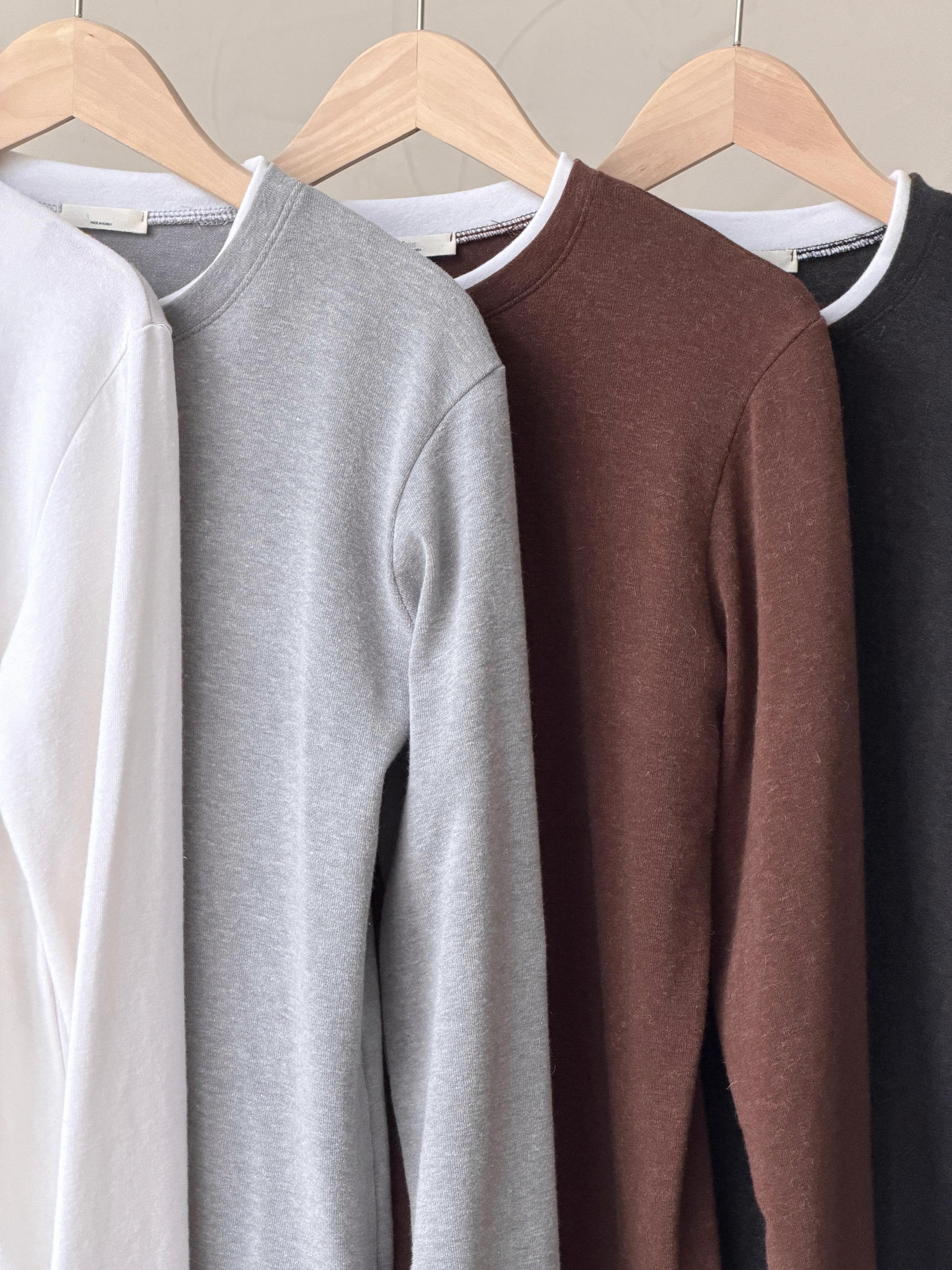 KR442 圓領拼色內搭TOP-4色