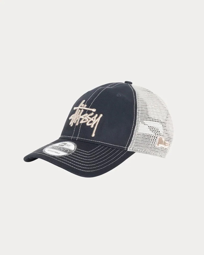 STUSSY x NEW ERA 9TWENTY BASIC TRUCKER Navy 深藍卡車帽帽子