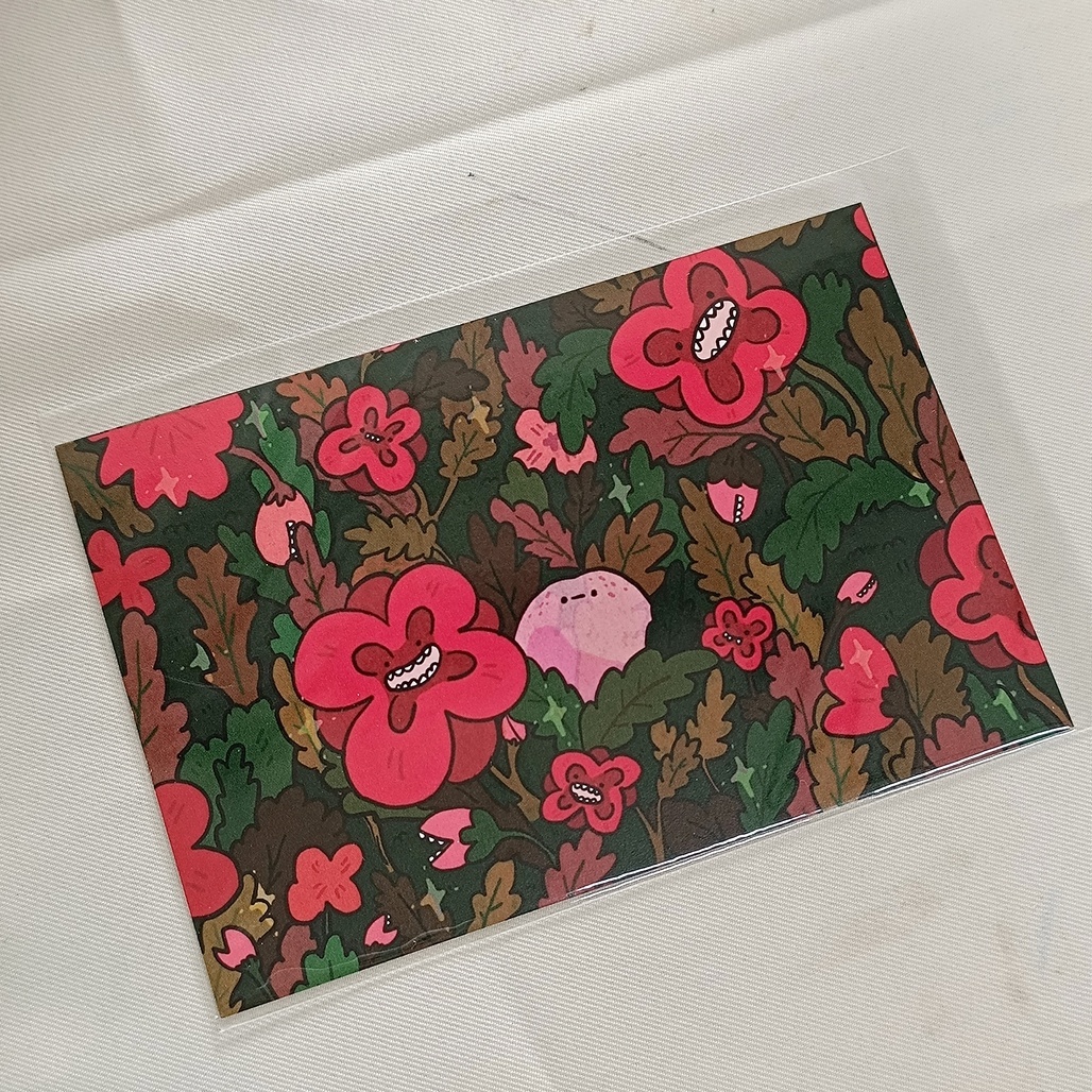 軟爛怪物．喀嚓喀嚓花/奔跑豆豆 明信片