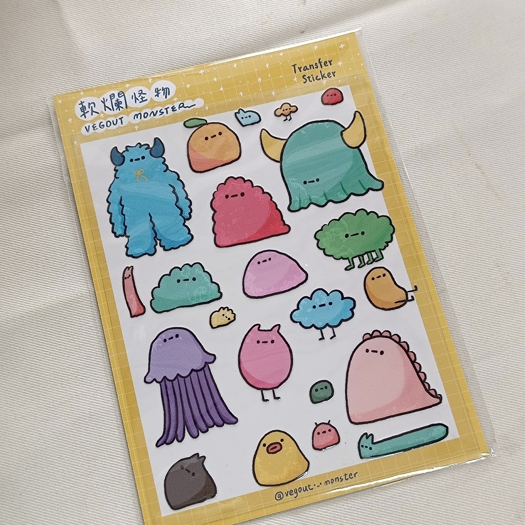軟爛怪物．水晶轉印貼紙 經典款
