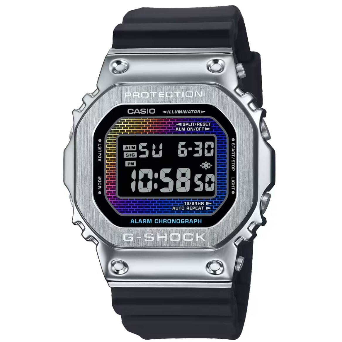 預購款【CASIO 卡西歐】 G-SHOCK 不鏽鋼設計 金屬錶殼搭載原創經典設計 耐衝擊手錶 GM-5600SG-9