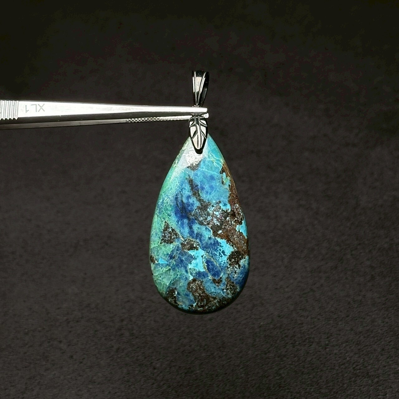 印度加持法寶✦ 矽孔雀石花寶｜轉化負面能量天然石項鍊S25AX31-05