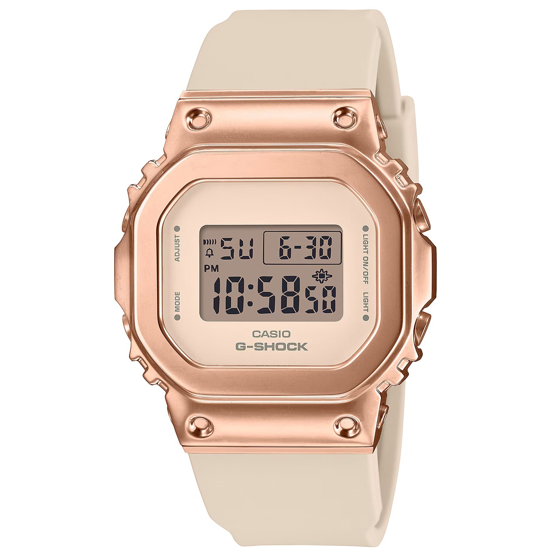 【CASIO 卡西歐】 G-SHOCK 金屬錶圈 柔順質感 原創經典設計 耐衝擊手錶 GM-S5600PG-4