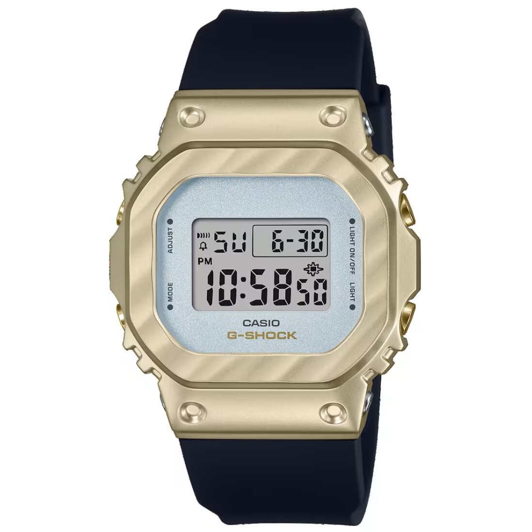 【CASIO 卡西歐】 G-SHOCK 金屬錶圈 柔順質感 原創經典設計 耐衝擊手錶 GM-S5600BC-1