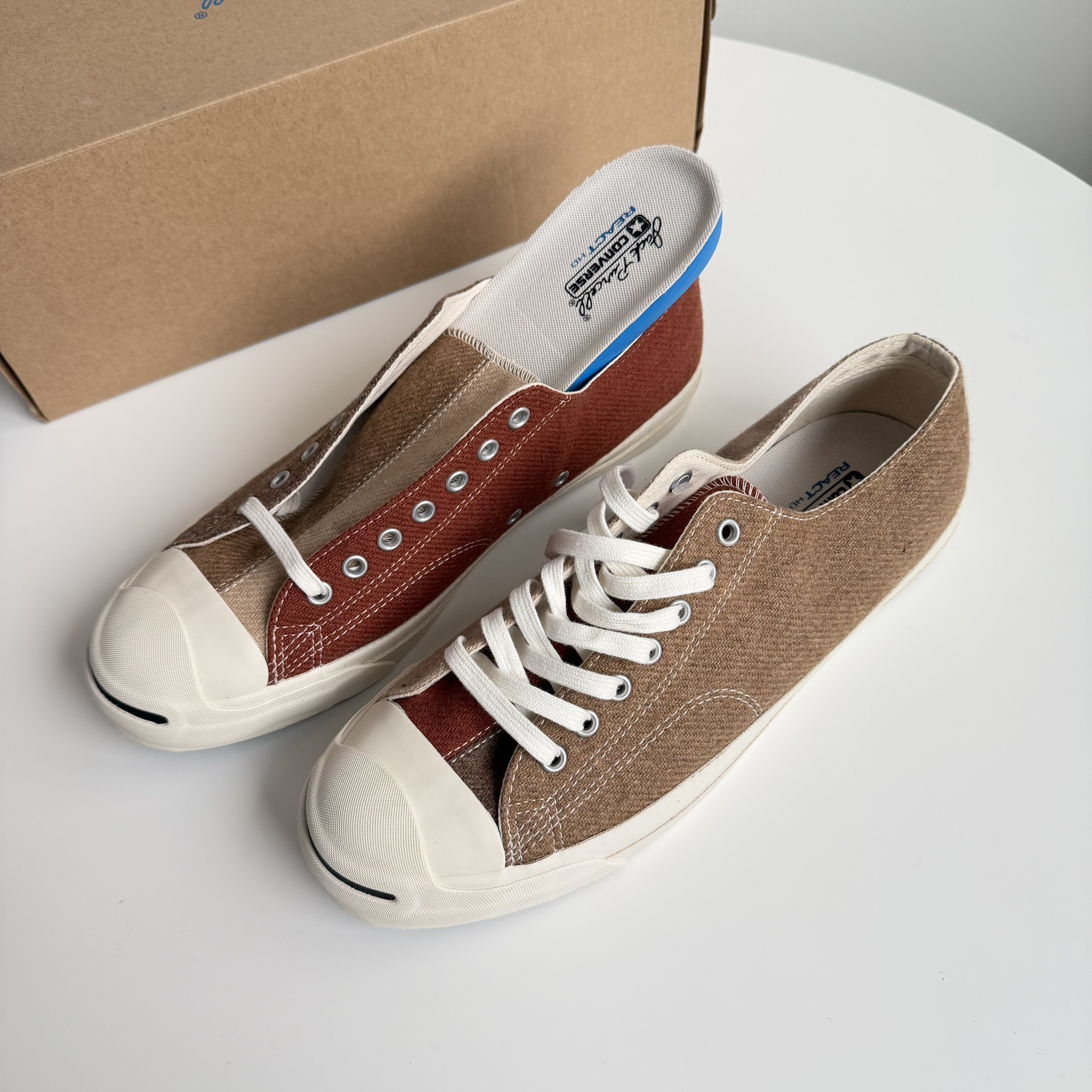 零碼出清，29CM┃日本 CONVERSE 羊毛 拼色 拼接 開口笑