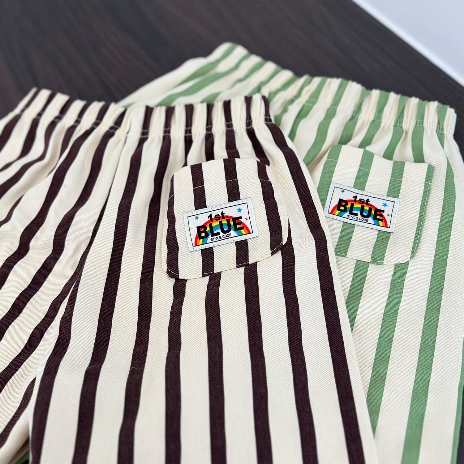 KR 1st blue直間牌褲 | 2色