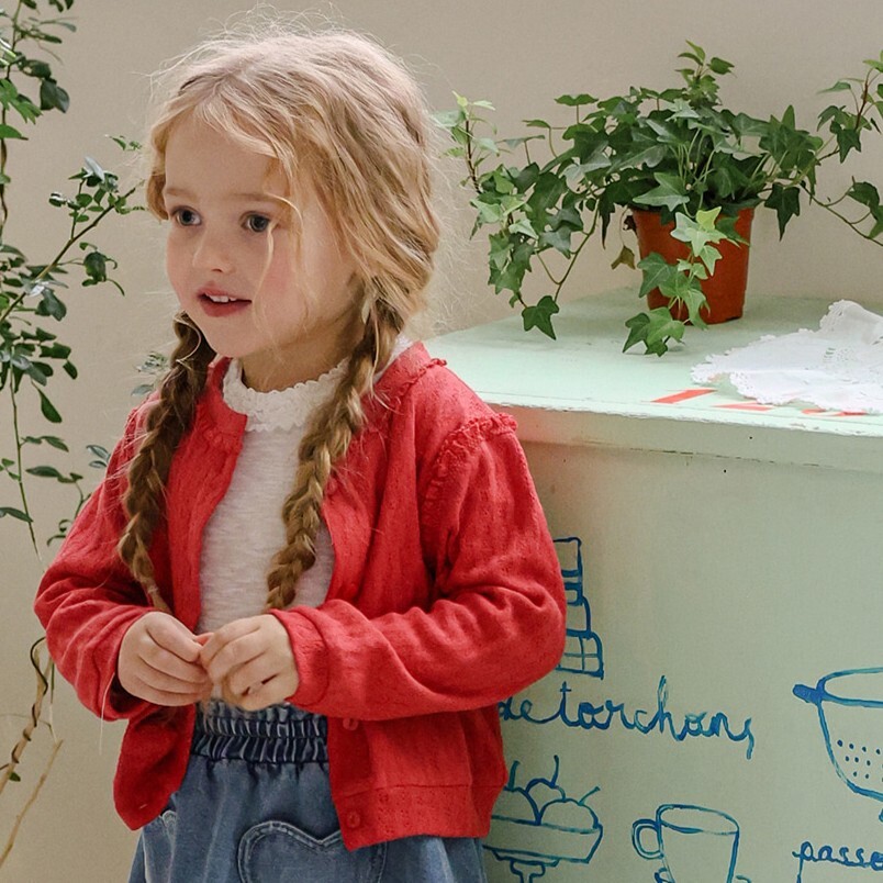 90-140 甜美鏤空開襟外套 3色