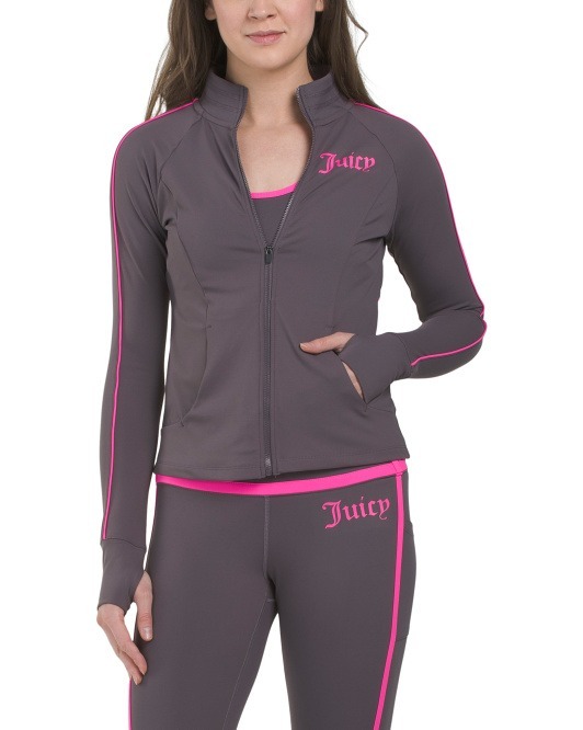 【預購】JUICY COUTURE H012150 女裝修身高領運動外套