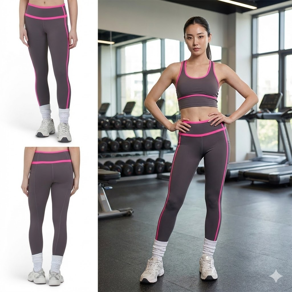 【預購】JUICY COUTURE H012151 女裝修身撞色滾邊Leggings