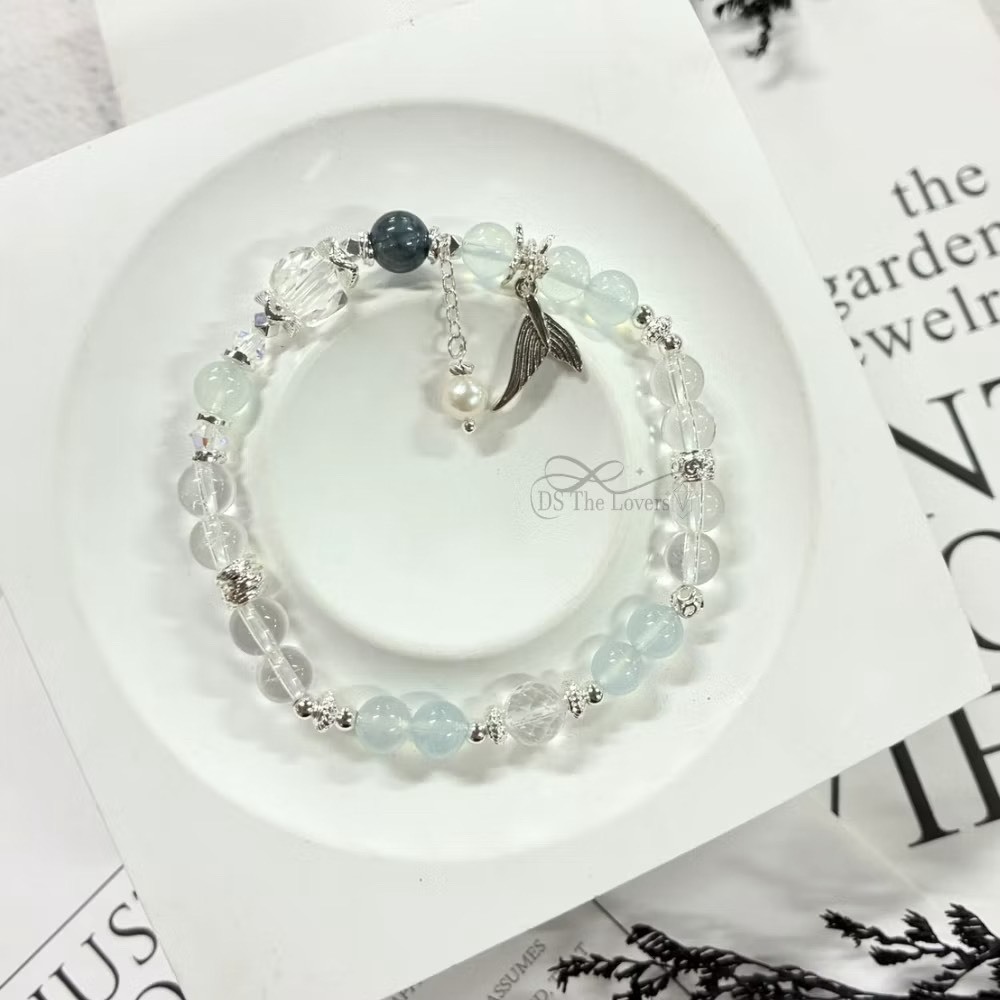 DS The Lovers｜海霧之光・海藍寶白水晶 美人魚手鍊 (Ocean Mist)
