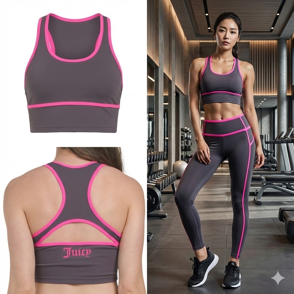 【預購】JUICY COUTURE H012152 女裝撞色滾邊運動內衣