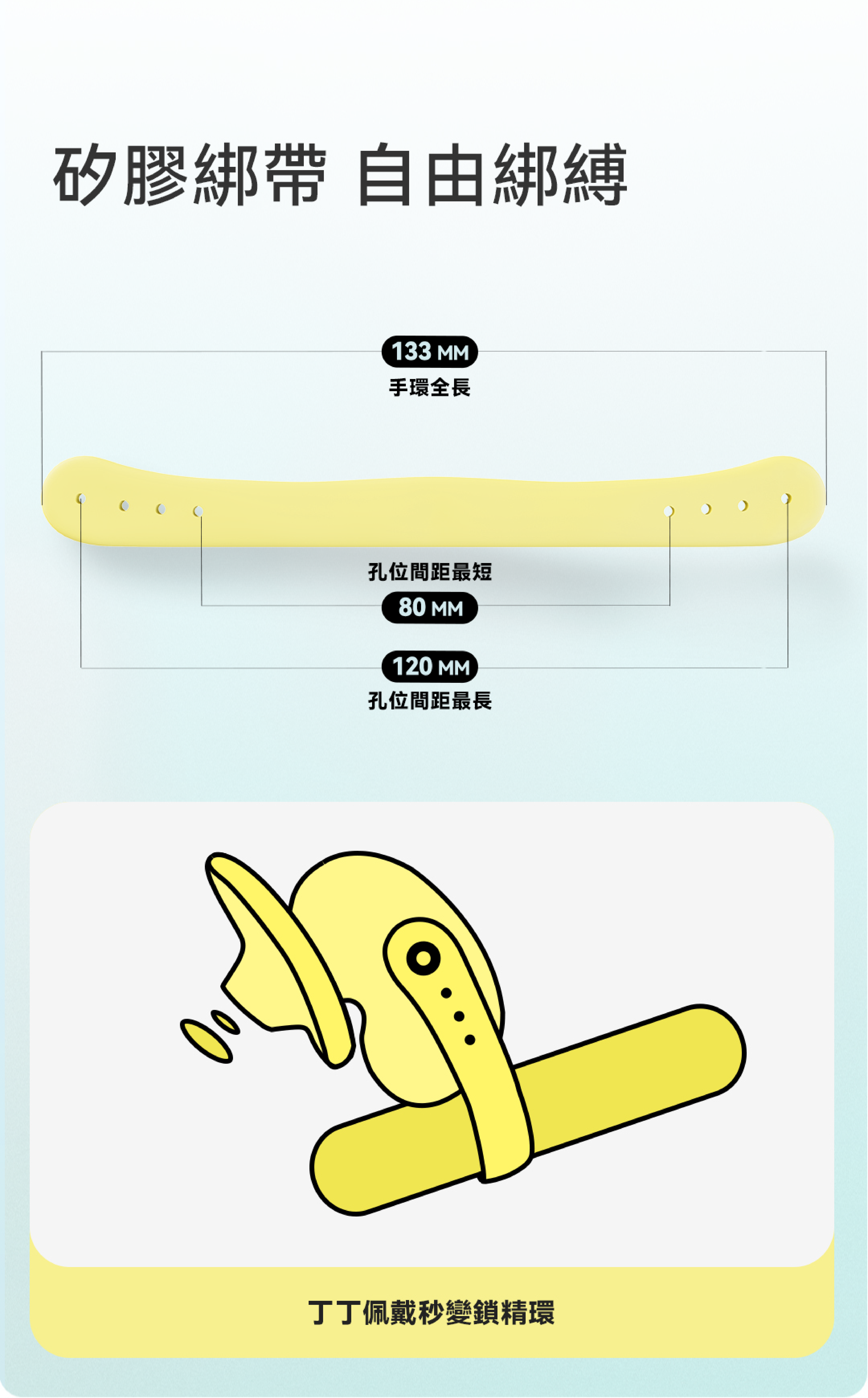 矽膠綁帶-尺寸調整-教學