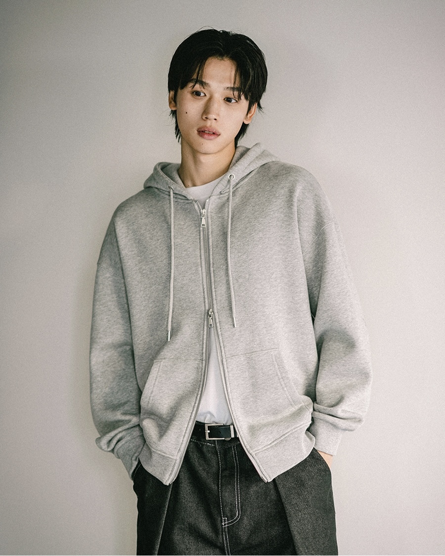 <預購> 韓國JEMUT NETRO OVERFIT雙向拉鏈刷毛連帽外套