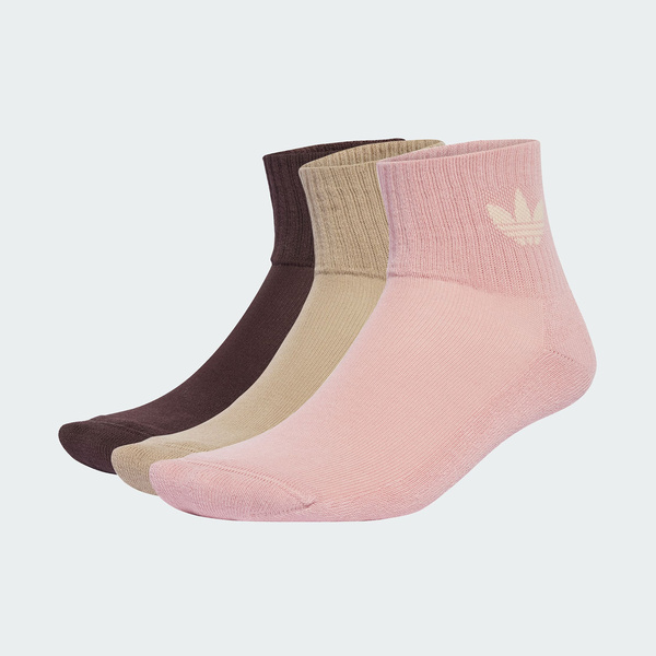 Adidas 愛迪達 1::4 Socks 3p JV8596 中筒襪 運動襪 3雙入 粉紅 棕