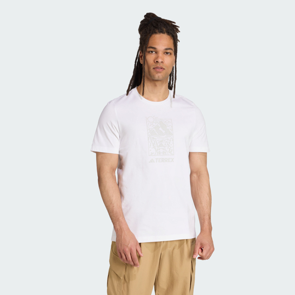 Adidas 愛迪達 Terrex JW8646 男 T恤 運動上衣 休閒短袖 白 亞版