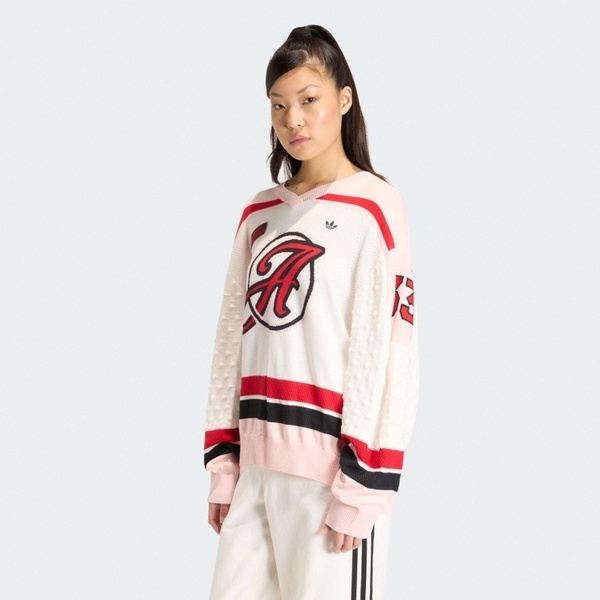Adidas 愛迪達 Os Jersey KS6458 女 長袖上衣 休閒長袖 白 粉紅 亞版