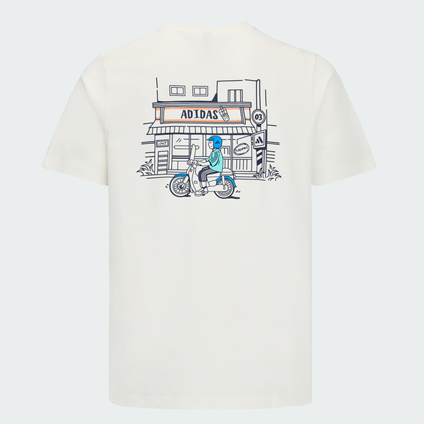 Adidas 愛迪達 Taipei Gfx Tee KV5975男 T恤 運動上衣 休閒短袖 城市生活系列 白 亞版