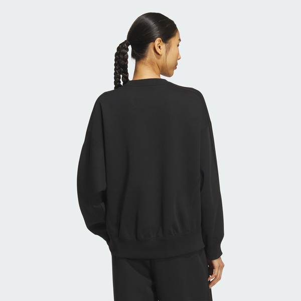 Adidas 愛迪達 Es+ 3s Swt Crew KF8238 女 長袖上衣 休閒長袖 黑 亞版