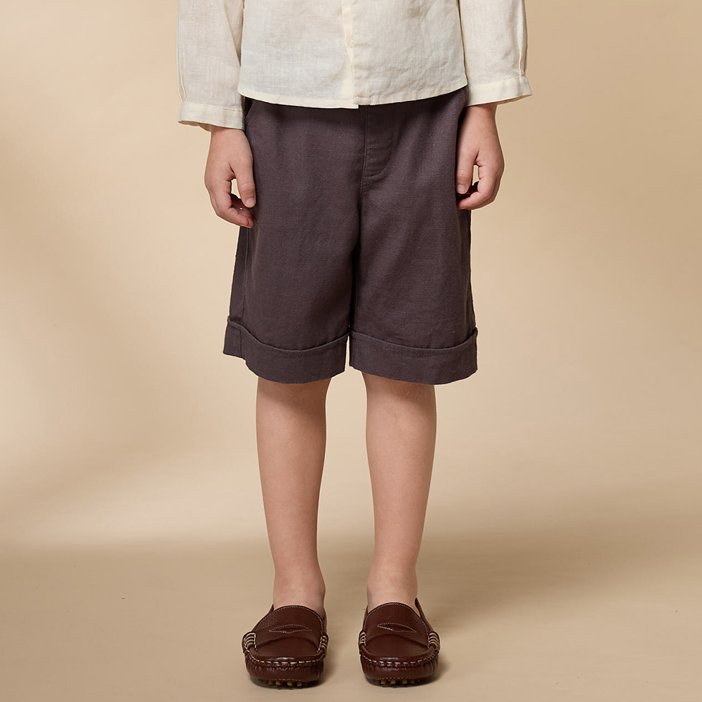 PIPPY 紳士風可調腰圍正式款短褲 灰