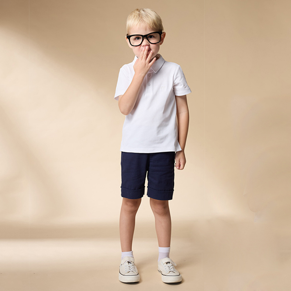 PIPPY 紳士風可調腰圍正式款短褲 藍