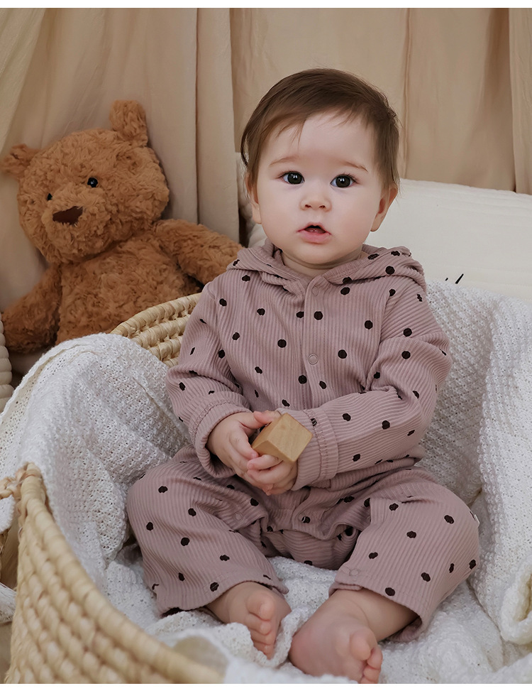 點點兔耳連帽連身衣(66-90)