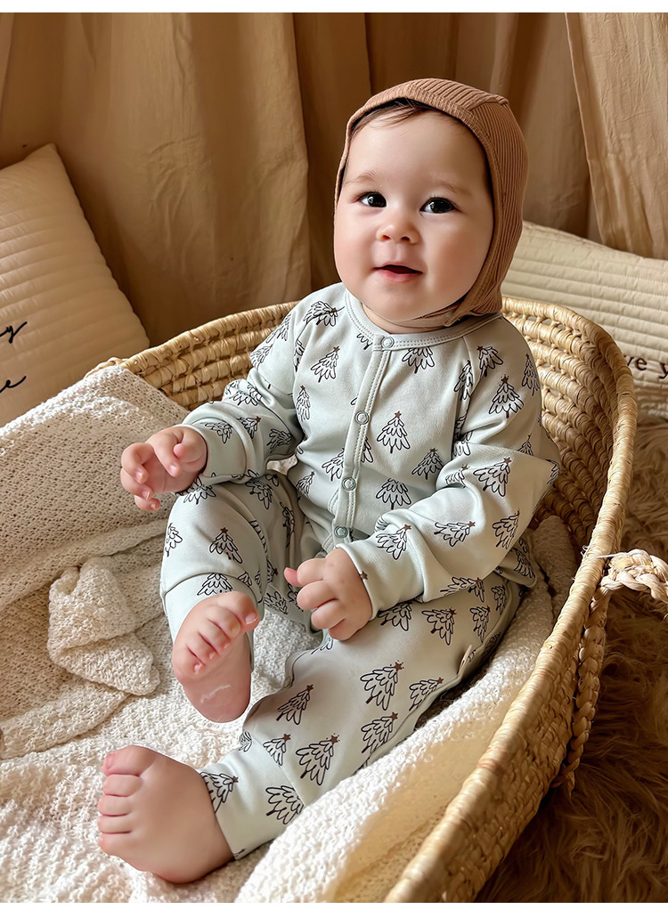 滿版印花長袖連身衣(66-90)