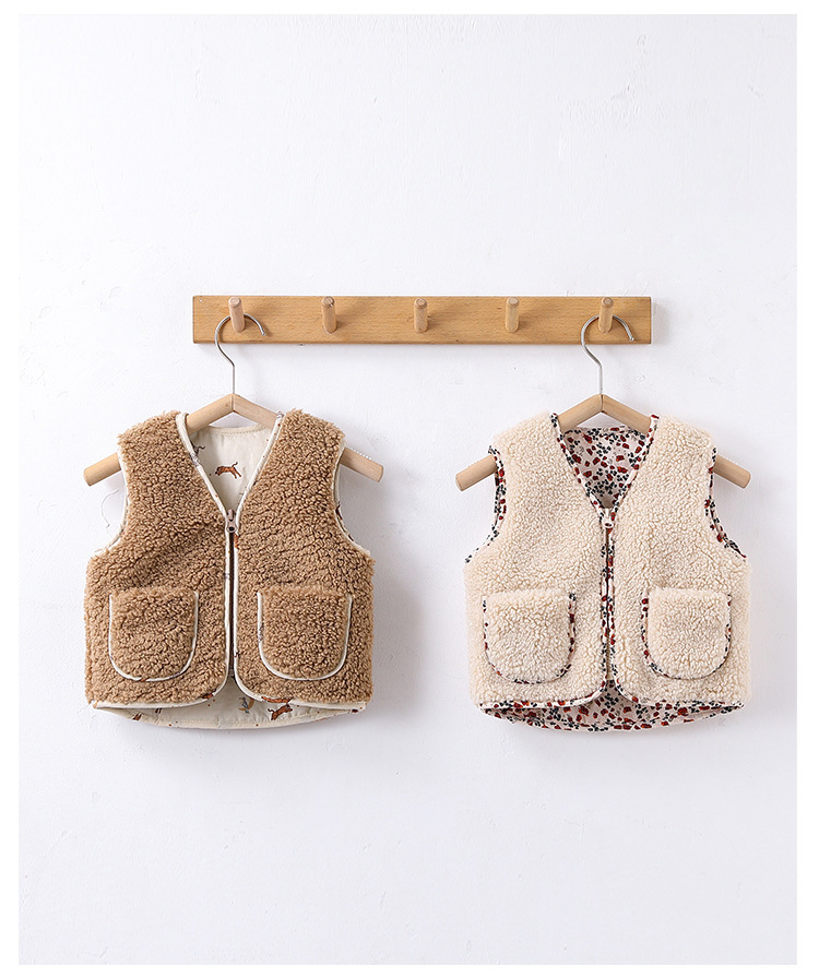 羊羔絨口袋背心(73-100)