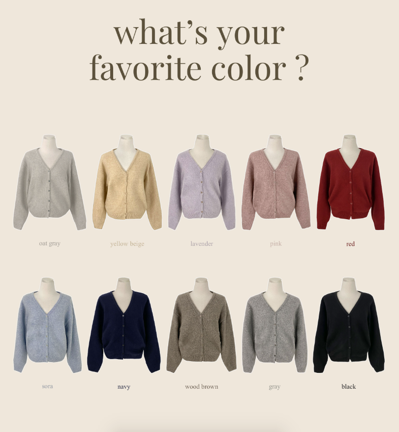 春季預訂｜V領針織紐扣羊毛寬鬆基礎開襟衫