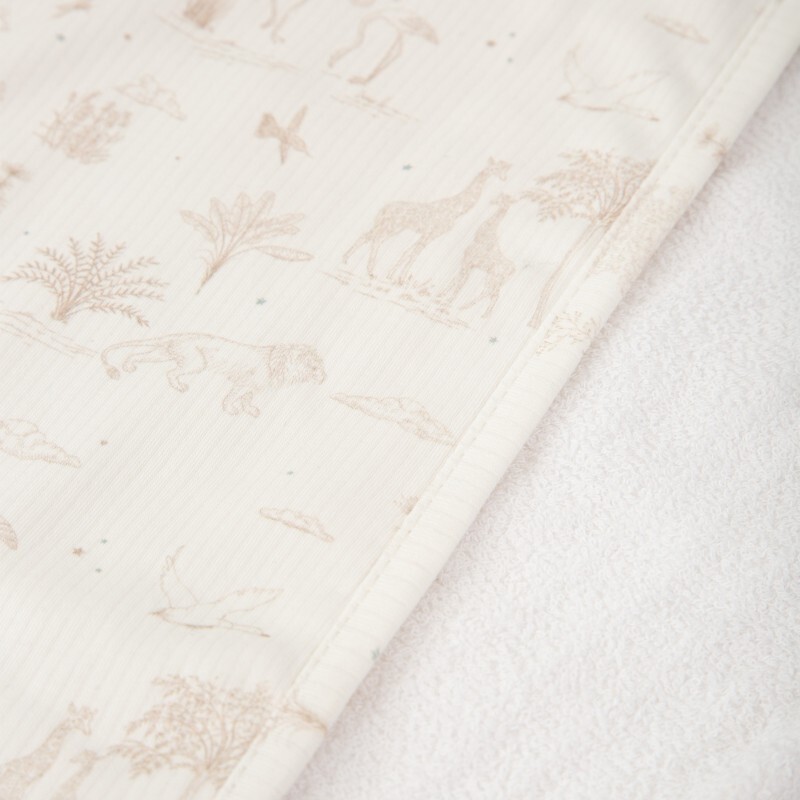 Bimbidreams - Noe 系列嬰兒包巾米白/麻色 (75X75)