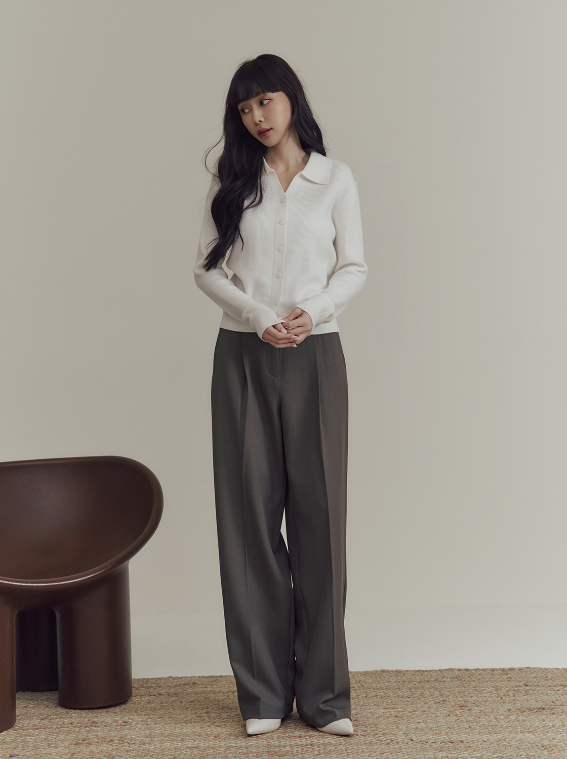 【期間限定】抗皺顯瘦打摺西裝褲