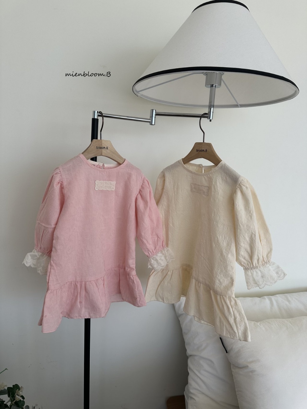 正韓春 Mien 小童蕾絲小標洋裝