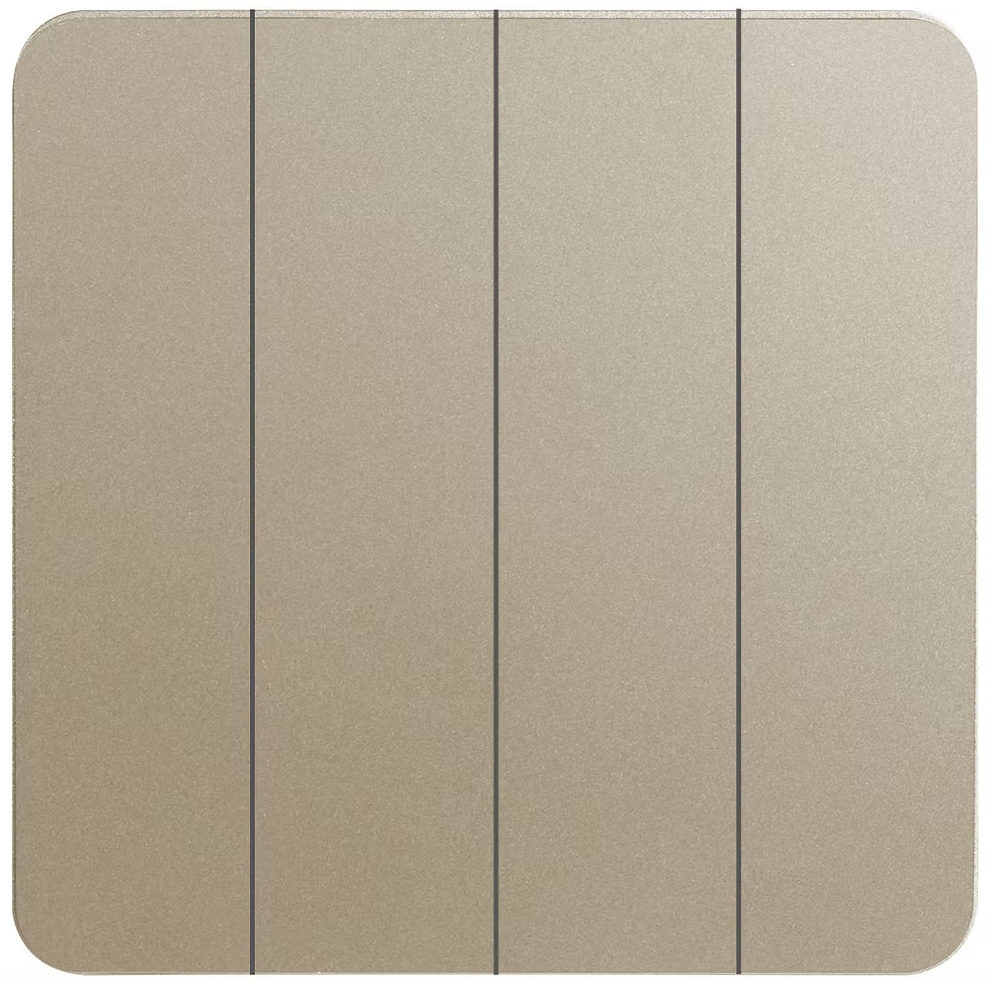 Hager Dream 四位單控 開關掣 (白色/典雅金/騎士黑/星際灰)