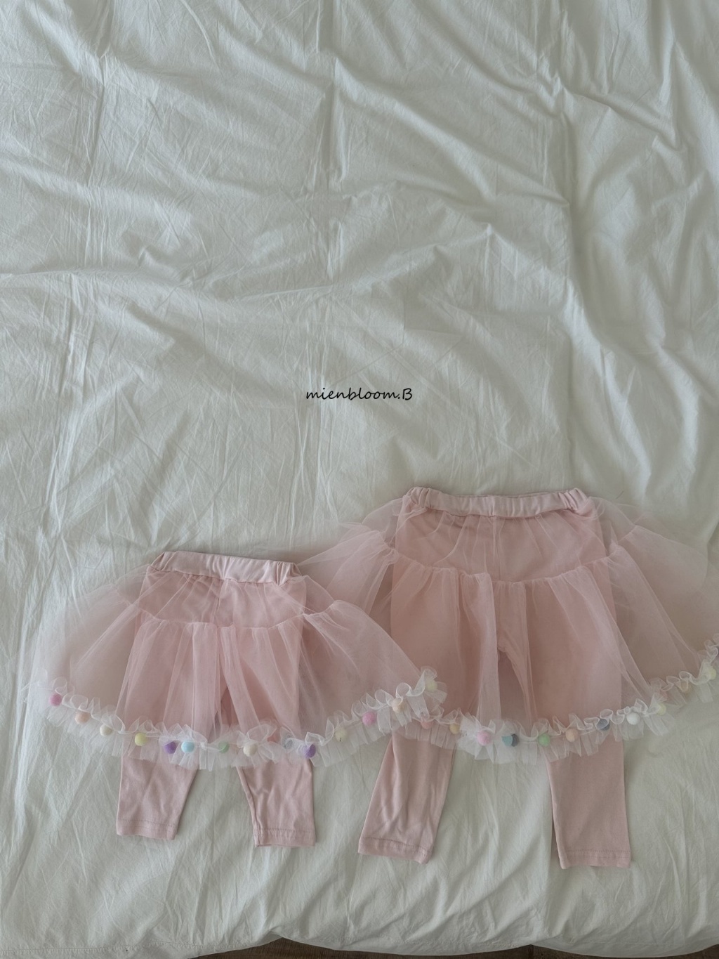 正韓春 Mien 嫩嬰/小童兩色彩虹砂糖裙褲