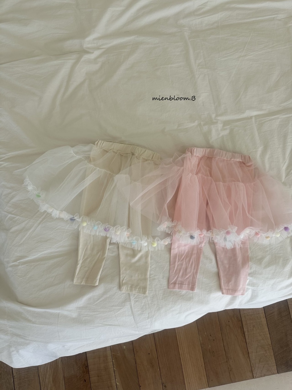 正韓春 Mien 嫩嬰/小童兩色彩虹砂糖裙褲