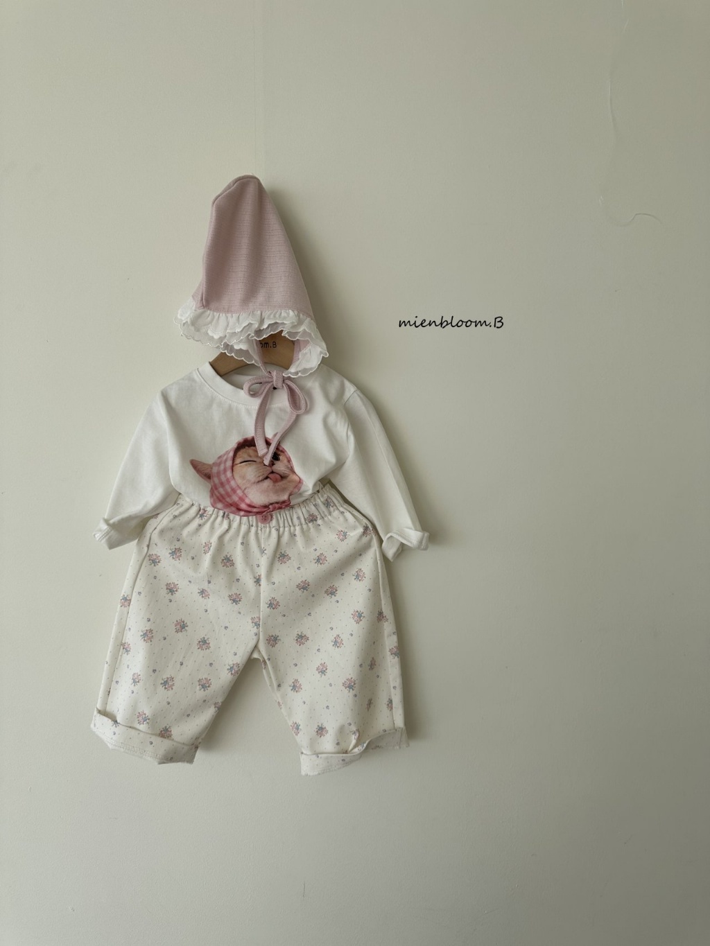 正韓春 Mien 嫩嬰/小童粉粉嫩嫩碎花褲