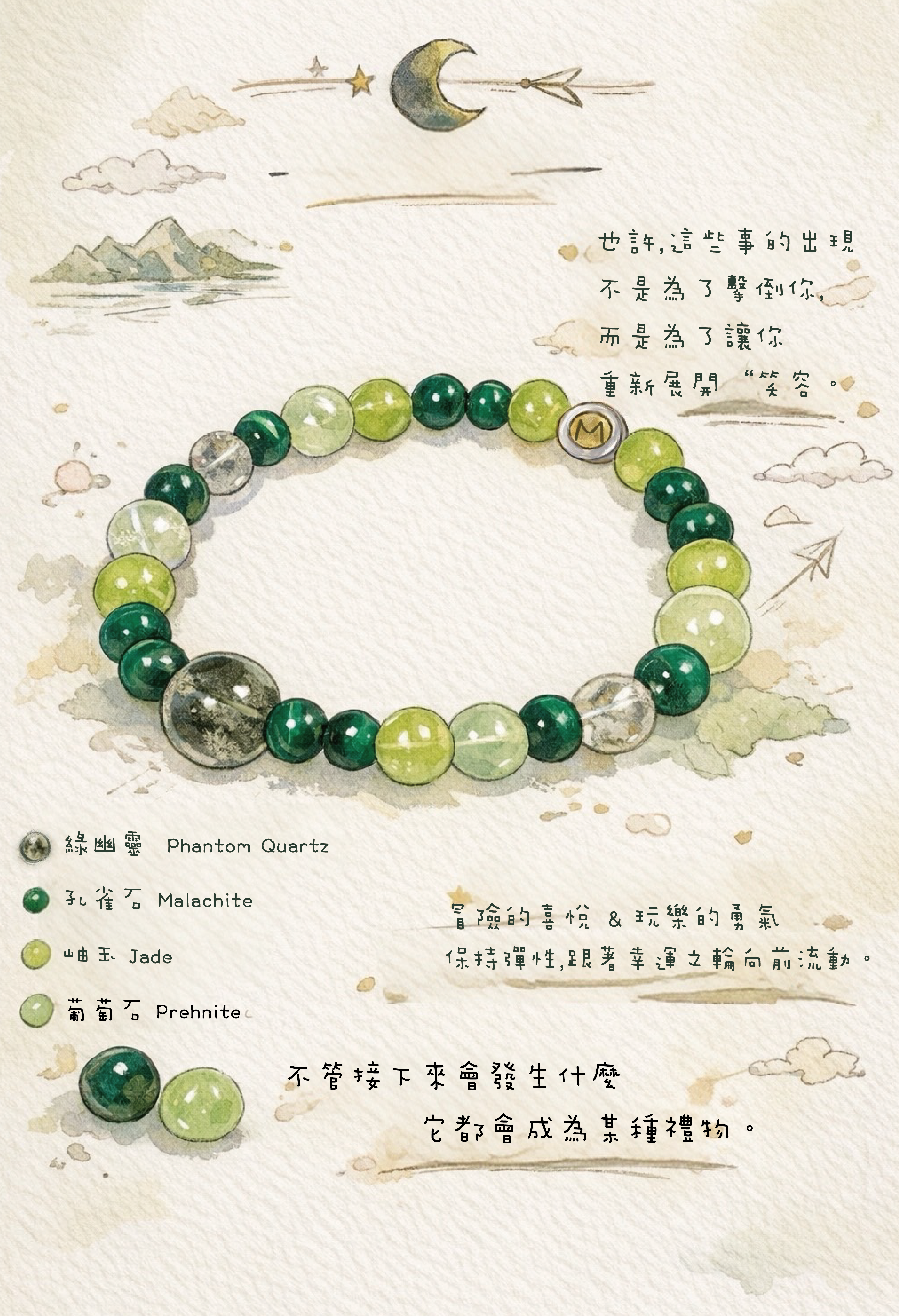 綠光奇蹟-心輪能量手環