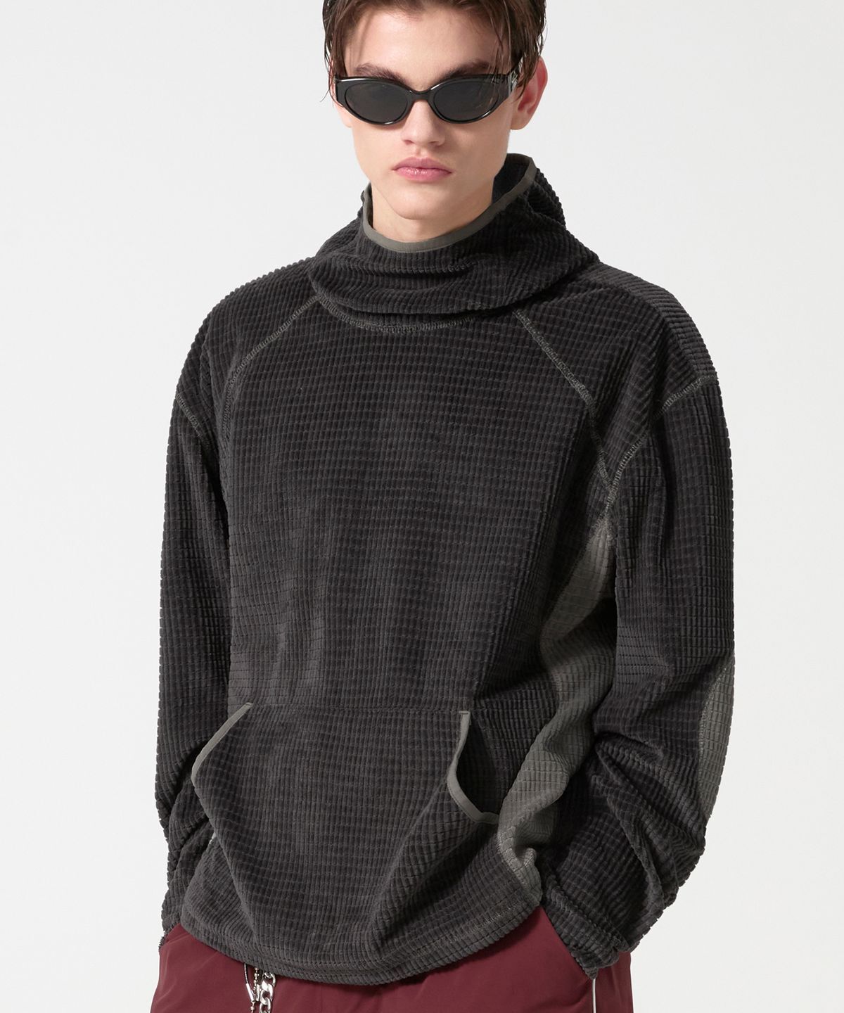 TRILLION Balaclava Waffle Block Pullover Hood