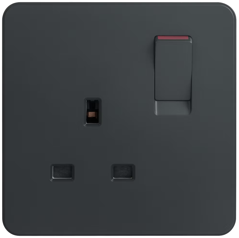 Hager Dream 13A單蘇有掣插座  (白色/典雅金/騎士黑/星際灰)