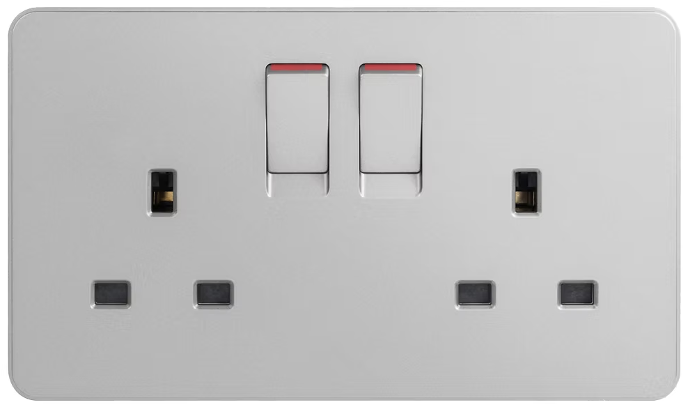 Hager Dream 13A孖蘇有掣插座 (白色/典雅金/騎士黑/星際灰)