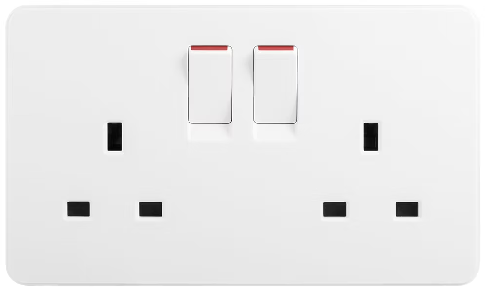 Hager Dream 13A孖蘇有掣插座 (白色/典雅金/騎士黑/星際灰)