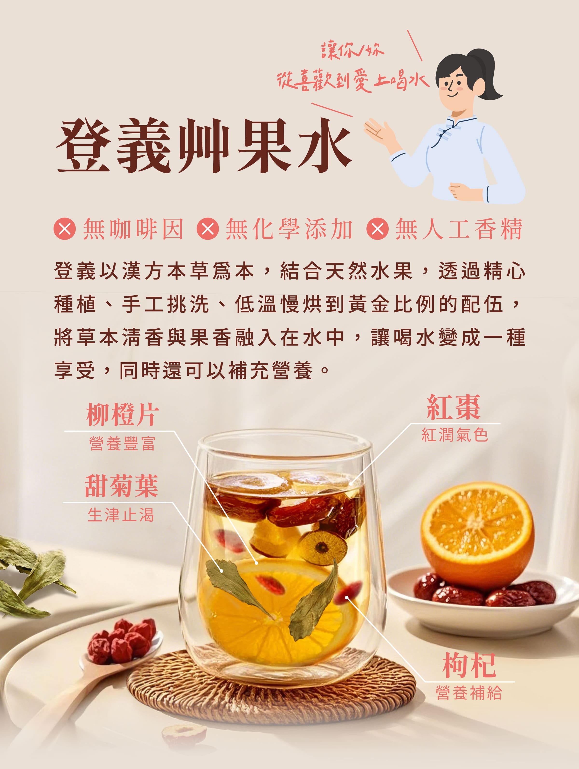 登義棗橙果乾水原料