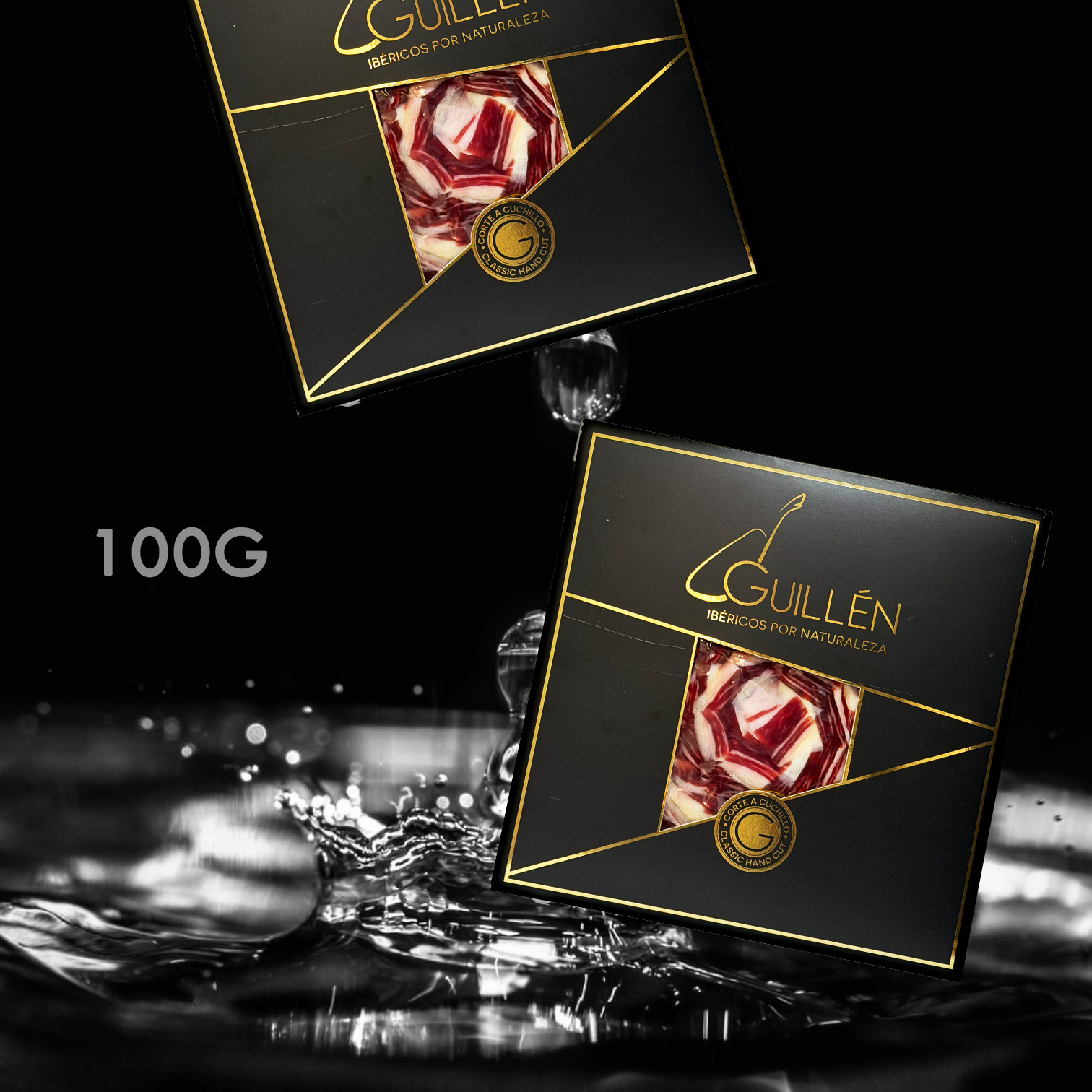 Ibéricos Guillén 橡果飼養75% 伊比利亞黑毛豬肩肉 (手切) (熟成時間:32個月) 100G