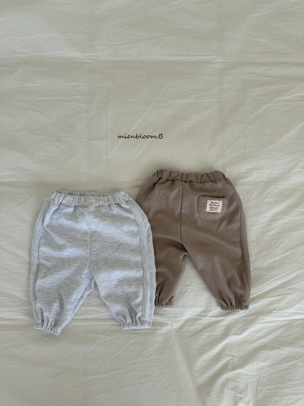 正韓春 Mien 嫩嬰兩色大地色運動褲