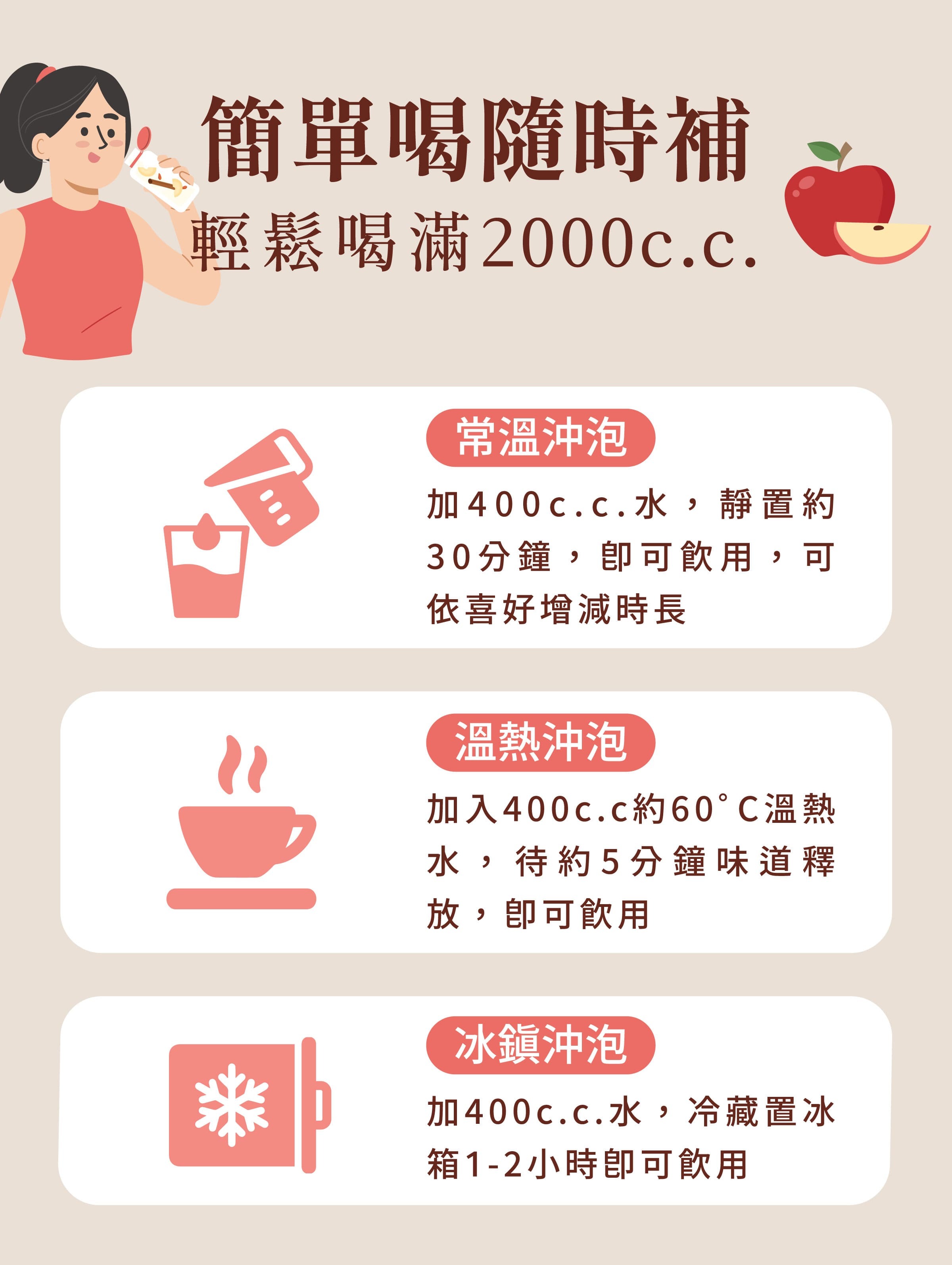 登義蘋枸果乾水沖泡方式