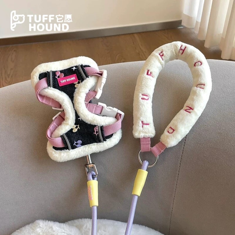 TUFFHOUND 它愿 TF053 宠物毛绒胸背 牵引绳