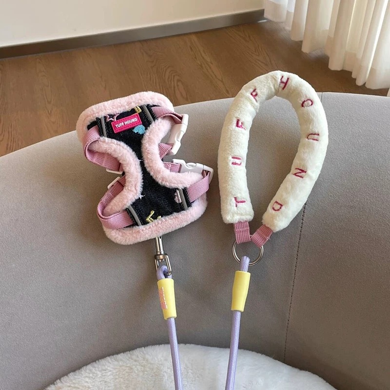 TUFFHOUND 它愿 TF053 宠物毛绒胸背 牵引绳