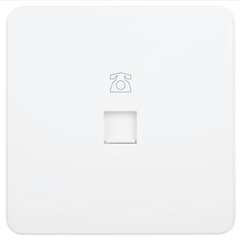 Hager Dream 單位CAT3電話插座 (白色/典雅金/騎士黑/星際灰)