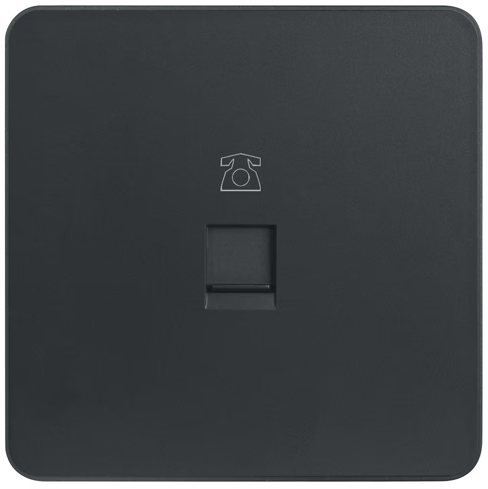 Hager Dream 單位CAT3電話插座 (白色/典雅金/騎士黑/星際灰)