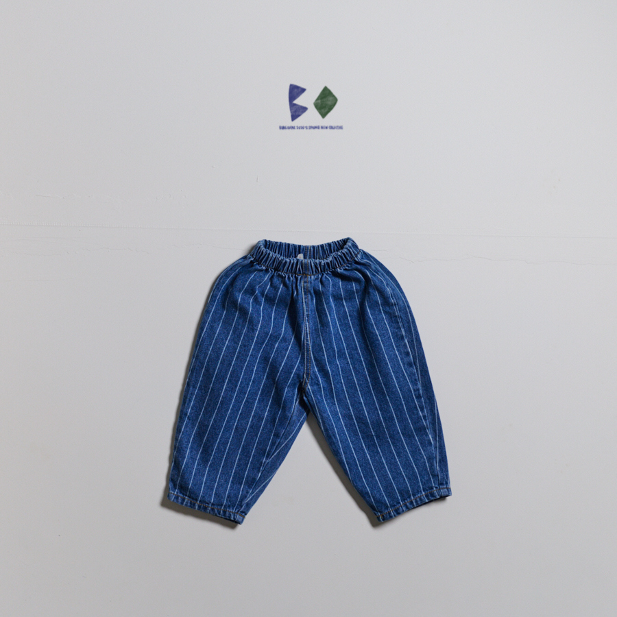 小大人丹寧條紋褲