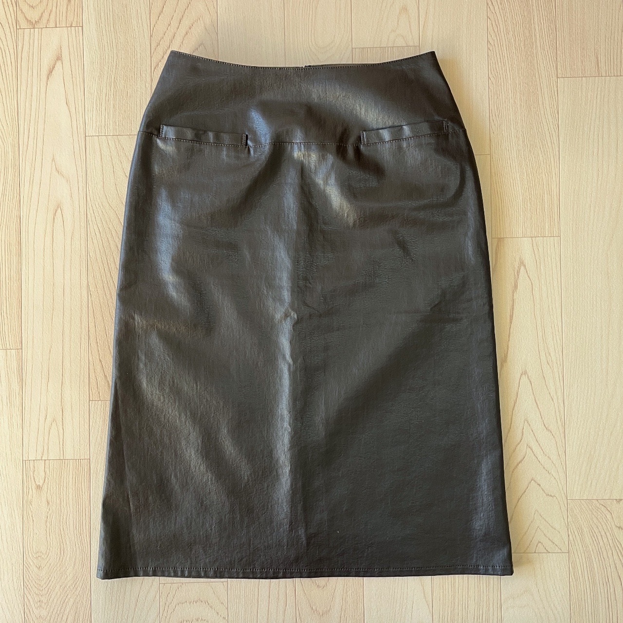 MICHAEL KORS深啡色仿皮半裙